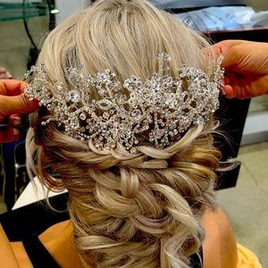 Bridal head peice Swarovski crystal